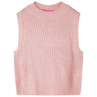 Vestă pulover pentru copii tricotată, roz deschis, 104 GartenMobel Dekor