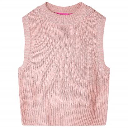Vestă pulover pentru copii tricotată, roz deschis, 140 GartenMobel Dekor