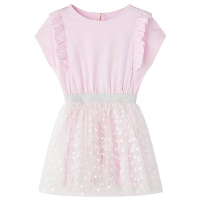 Rochie copii volane, roz deschis, 92 GartenMobel Dekor
