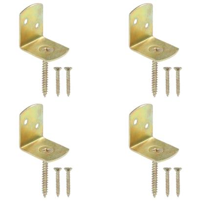 Suporturi panou gard, formă L, 4 buc, metal galvanizat GartenMobel Dekor