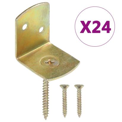 Suporturi panou gard, formă L, 24 buc, metal galvanizat GartenMobel Dekor