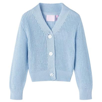 Cardigan pentru copii tricotat, albastru, 92 GartenMobel Dekor