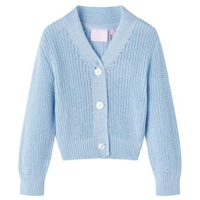 Cardigan pentru copii tricotat, albastru, 116 GartenMobel Dekor