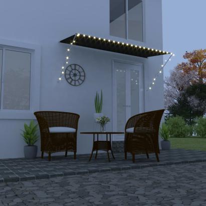 Copertină retractabilă cu LED, antracit, 300 x 150 cm GartenMobel Dekor