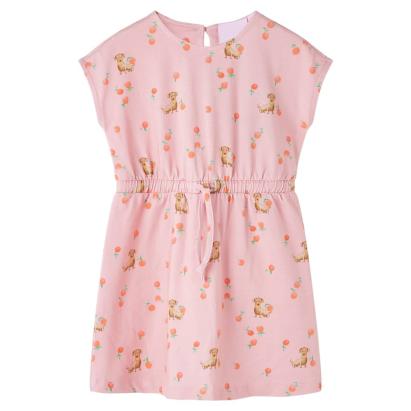 Rochie copii cu șnur, portocaliu deschis, 116 GartenMobel Dekor