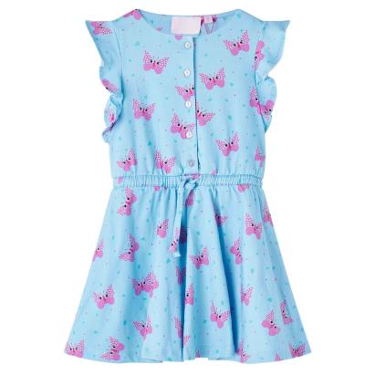 Rochie de copii cu nasturi fără mâneci, albastru 92 GartenMobel Dekor