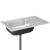 Chiuvetă bucătărie cu scurgător, argintiu 800x500x155 mm oțel GartenMobel Dekor