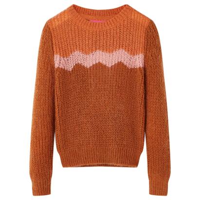 Pulover pentru copii tricotat, coniac, 104 GartenMobel Dekor