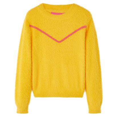 Pulover pentru copii tricotat, ocru închis, 92 GartenMobel Dekor