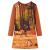 Rochie pentru copii cu mâneci lungi, coniac, 104 GartenMobel Dekor