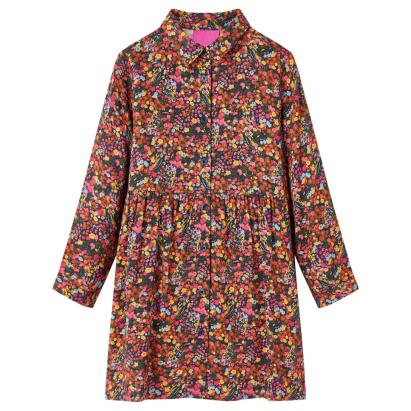 Rochie pentru copii cu mâneci lungi, multicolor, 140 GartenMobel Dekor