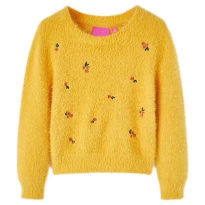 Pulover pentru copii tricotat, ocru, 92 GartenMobel Dekor