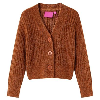 Cardigan tricotat pentru copii, coniac, 92 GartenMobel Dekor