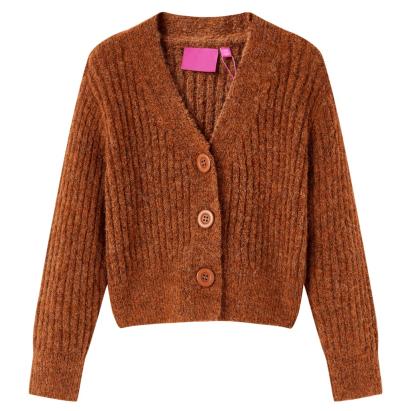Cardigan tricotat pentru copii, coniac, 104 GartenMobel Dekor
