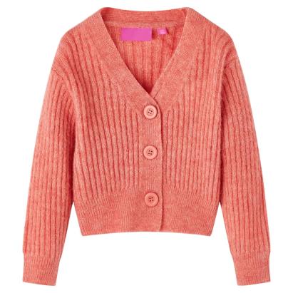 Cardigan tricotat pentru copii, roz mediu, 92 GartenMobel Dekor