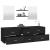 Set mobilier de baie, 5 piese, negru, lemn prelucrat GartenMobel Dekor
