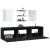 Set mobilier de baie, 6 piese, negru, lemn prelucrat GartenMobel Dekor
