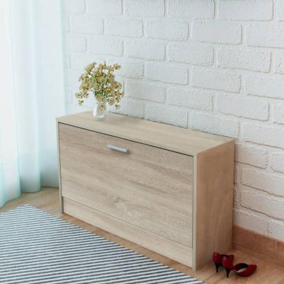 Banchetă de stocare pantofi, 80x24x45 cm, culoarea stejarului GartenMobel Dekor