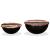 Set măsuțe cafea, 2 piese, negru, lemn masiv reciclat formă bol GartenMobel Dekor