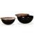 Set măsuțe cafea, 2 piese, negru, lemn masiv reciclat formă bol GartenMobel Dekor