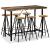 Set mobilier de bar, 7 piese, lemn masiv reciclat GartenMobel Dekor