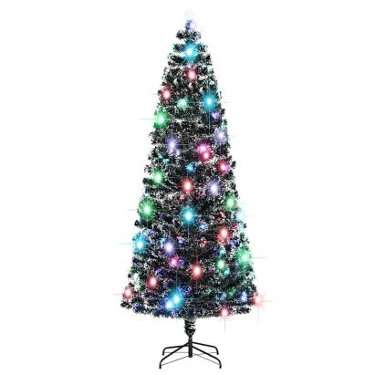 Brad de Crăciun pre-iluminat cu suport, 240 cm, fibră optică GartenMobel Dekor