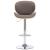 Scaun de bar, gri taupe, material textil GartenMobel Dekor