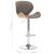 Scaun de bar, gri taupe, material textil GartenMobel Dekor