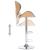 Scaun de bar, gri taupe, material textil GartenMobel Dekor