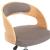 Scaun de masă pivotant gri taupe lemn curbat/material textil GartenMobel Dekor