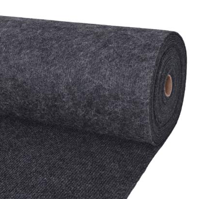 Covor pentru expoziții striat, antracit, 1,2x20 m GartenMobel Dekor