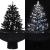 Brad de Crăciun cu ninsoare și bază umbrelă, negru, 75 cm, PVC GartenMobel Dekor