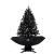 Brad de Crăciun cu ninsoare și bază umbrelă, negru, 140 cm, PVC GartenMobel Dekor