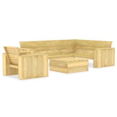 Set mobilier de grădină, 3 piese, lemn de pin tratat GartenMobel Dekor