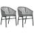 Set mobilier de grădină, 3 piese, gri GartenMobel Dekor