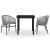 Set mobilier de grădină, 3 piese, gri GartenMobel Dekor
