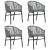 Set mobilier de grădină, 5 piese, gri GartenMobel Dekor