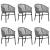 Set mobilier de grădină, 7 piese, gri GartenMobel Dekor