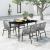 Set mobilier de grădină, 5 piese, gri GartenMobel Dekor