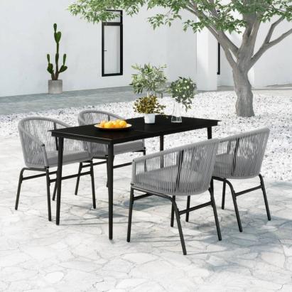 Set mobilier de grădină, 5 piese, gri GartenMobel Dekor