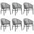 Set mobilier de grădină, 7 piese, gri GartenMobel Dekor