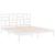 Cadru de pat Super King, alb, 180x200 cm, lemn masiv GartenMobel Dekor