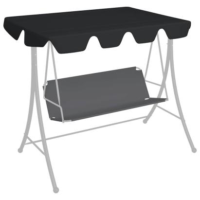 Copertină de rezervă leagăn grădină, negru, 150/130x105/70 cm GartenMobel Dekor