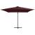 Umbrelă în consolă de grădină cu LED-uri, roșu bordo 250x250 cm GartenMobel Dekor