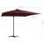 Umbrelă în consolă de grădină cu LED-uri, roșu bordo 250x250 cm GartenMobel Dekor