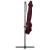 Umbrelă în consolă de grădină cu LED-uri, roșu bordo 250x250 cm GartenMobel Dekor