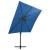 Umbrelă în consolă cu stâlp și LED-uri, albastru azur, 250 cm GartenMobel Dekor