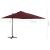 Umbrelă în consolă cu stâlp și LED-uri, roșu bordo, 250 cm GartenMobel Dekor