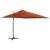 Umbrelă în consolă cu stâlp și LED-uri, cărămiziu, 250 cm GartenMobel Dekor