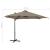 Umbrelă în consolă cu stâlp și LED-uri, taupe, 300 cm GartenMobel Dekor